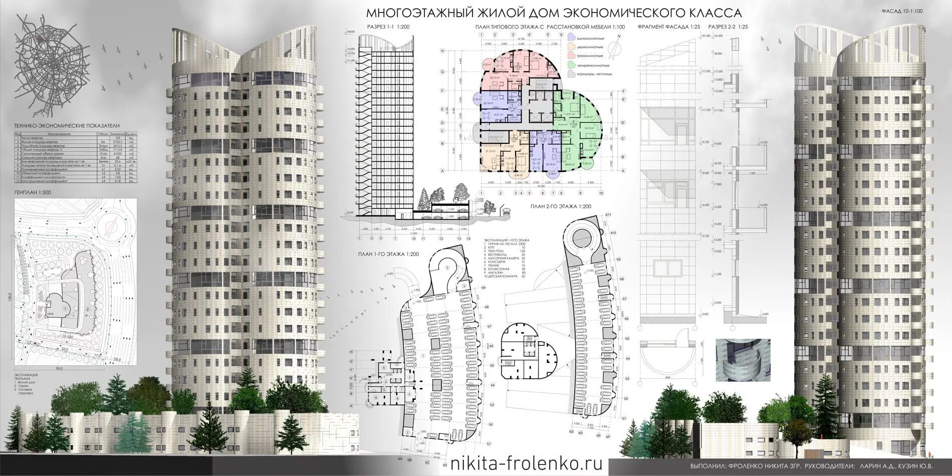 Проект многоэтажного жилого дома чертежи Чертежи жк