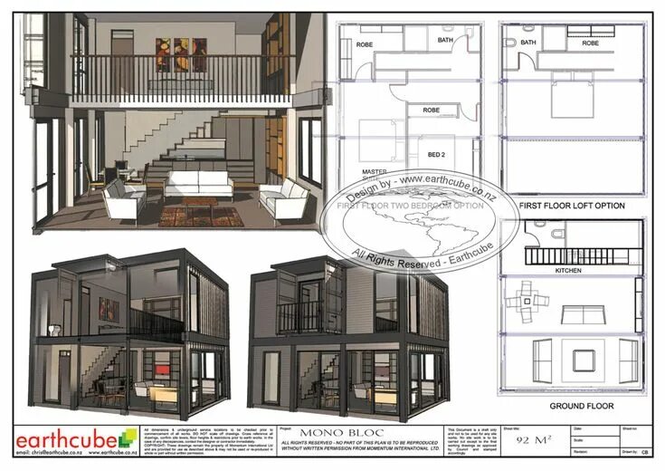 Проект модульного дома бесплатно с чертежами Earthcube " Plan Gallery Building a container home, Small house design architect