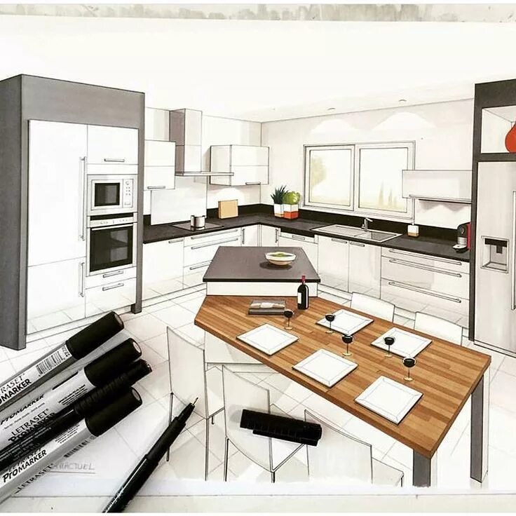 Проект на тему дизайн Résultat de recherche d'images pour "interior sketch design" Interior design ske