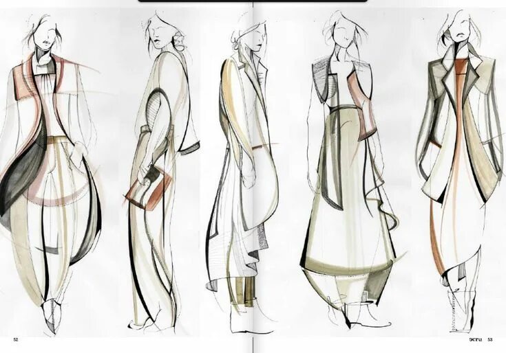 Проект на тему дизайн одежды Fashion Sketchbook - fashion design sketches; line up; fashion portfolio // Loui