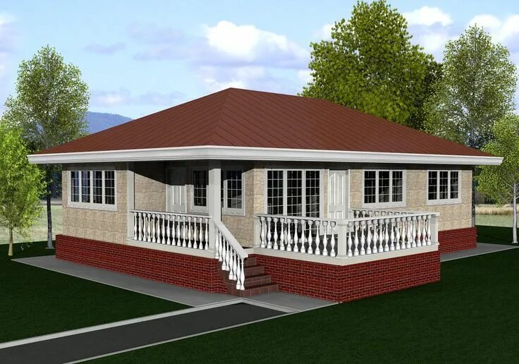 Проект одноэтажного дома узбекский вариант Simple Modern Homes and Plans Beautiful house plans, Building house plans design