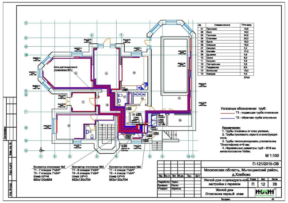 Проект отопления и водоснабжения частного дома пример Отопление дома, пример проект 677