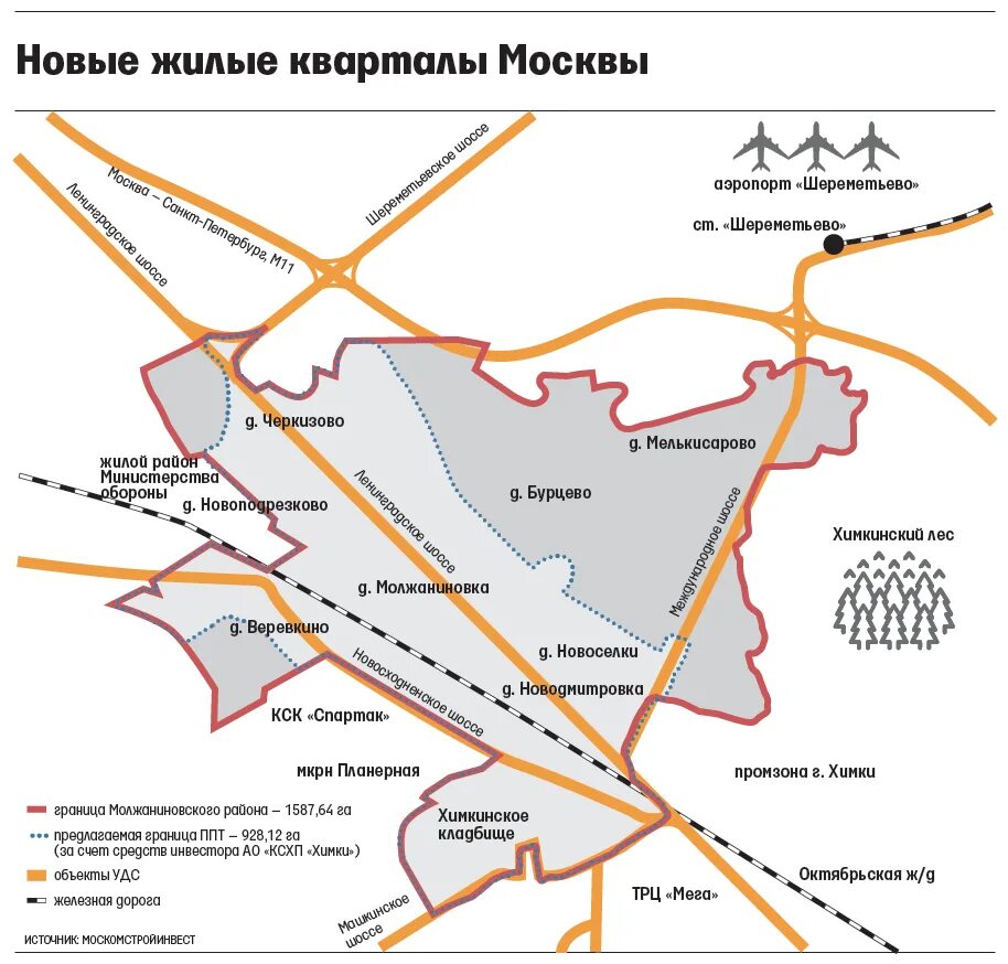 Проект планировки части территории молжаниновского района Структура Романа Абрамовича может застроить район Молжаниново - Ведомости