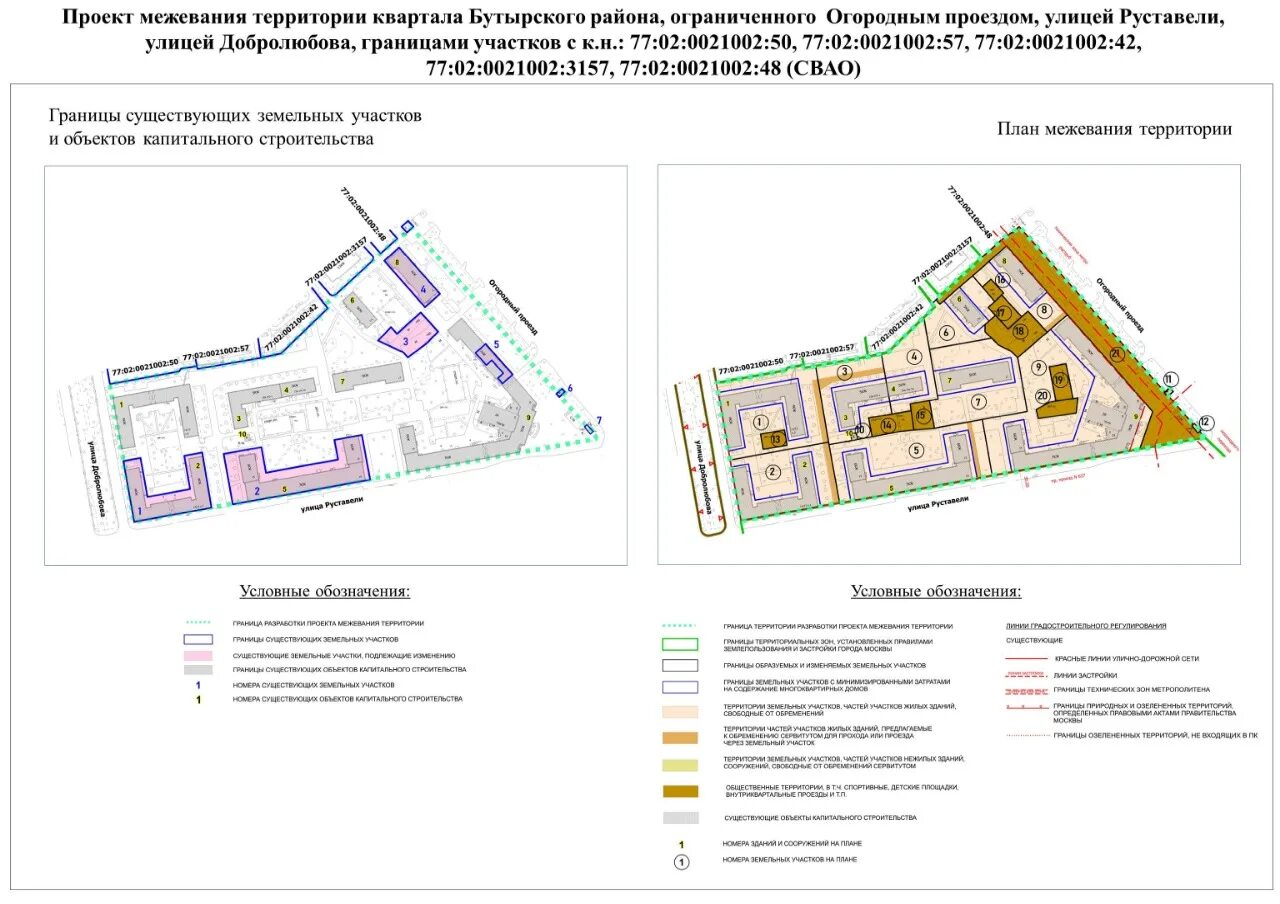 Проект планировки и межевания территории квартала Стартовало общественное обсуждение проекта межевания территории квартала Бутырск