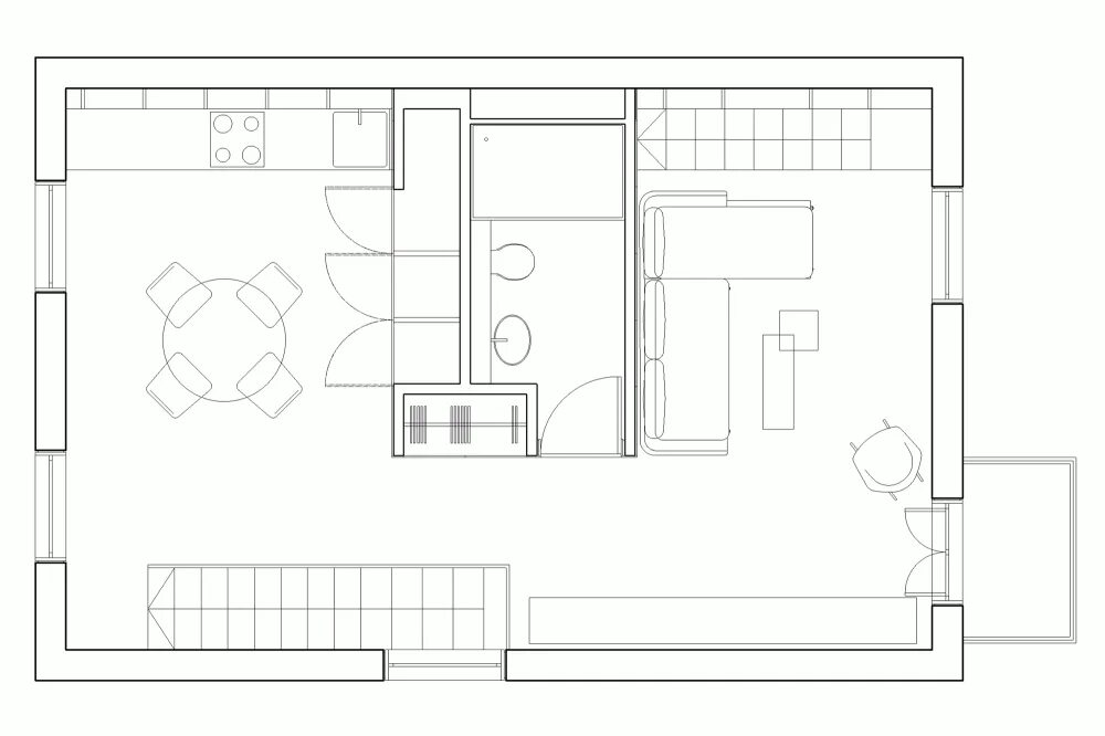 Проект планировки комнаты Gallery of Loft Space in Camden / Craft Design - 16 Espacios de desvanes, Loft d