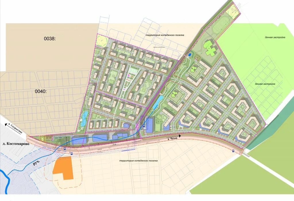 Проект планировки территории чехов московская область ППТ малоэтажной жилой застройки в районе д.Большое Петровское "Чеховский Посад" 
