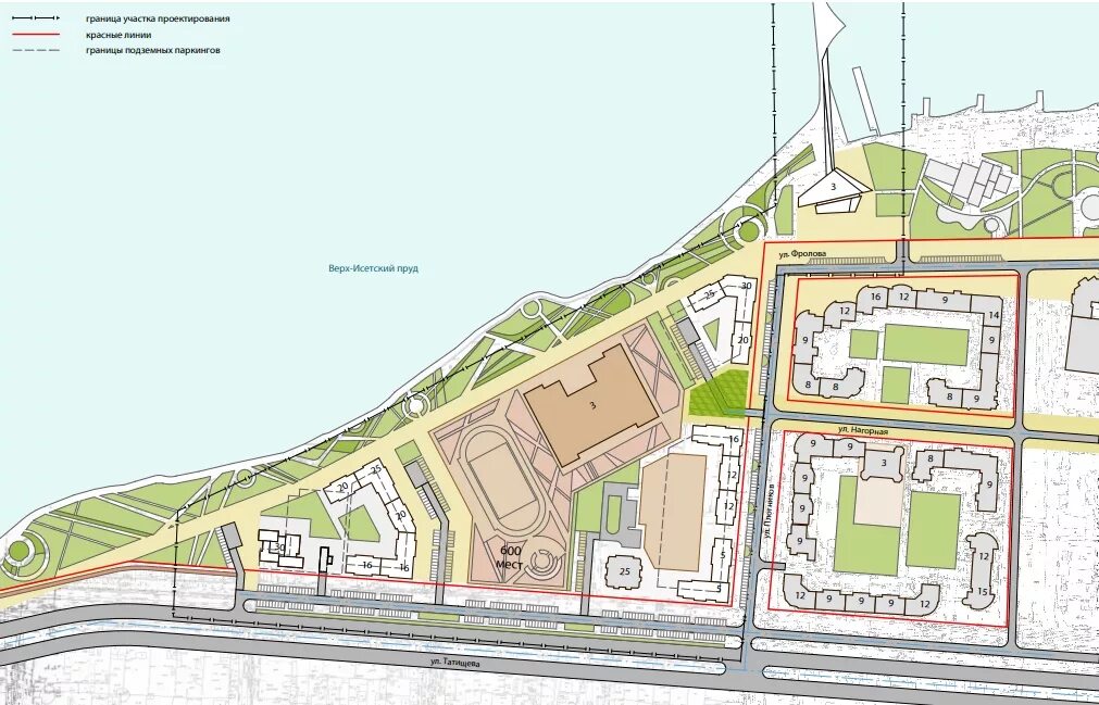 Проект планировки территории екатеринбург На набережной Верх-Исетского пруда хотят построить несколько высоток и новую шко