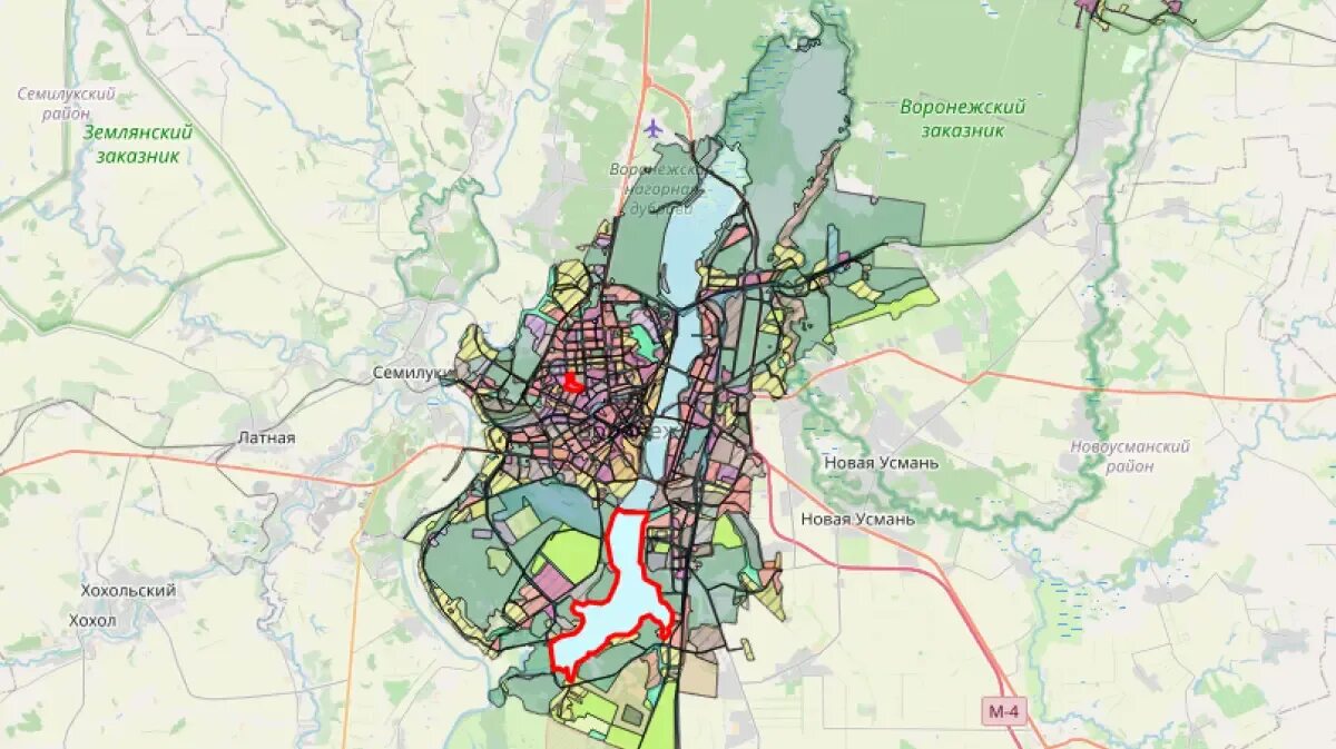 Проект планировки территории города воронежа Проект генплана Воронежа появился на интерактивной карте