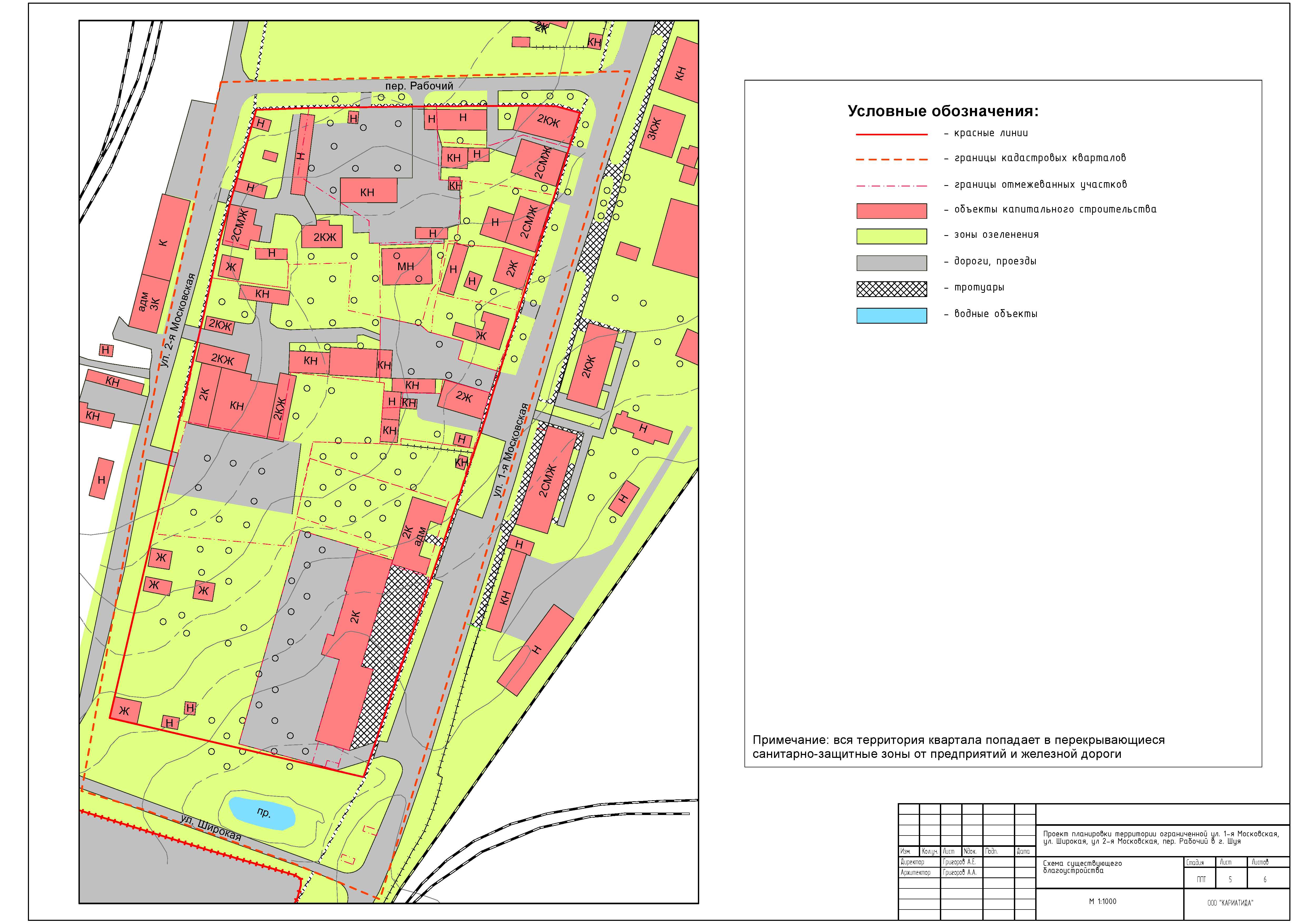 Проект планировки территории квартал западный Проект планировки территории квартала, ограниченного ул. 1-я Московская, ул. Шир