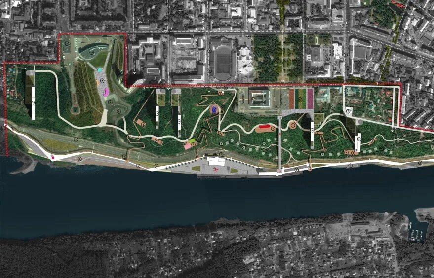 Проект планировки территории набережная Белая река - благоустроенные берега Институт Генплана Москвы