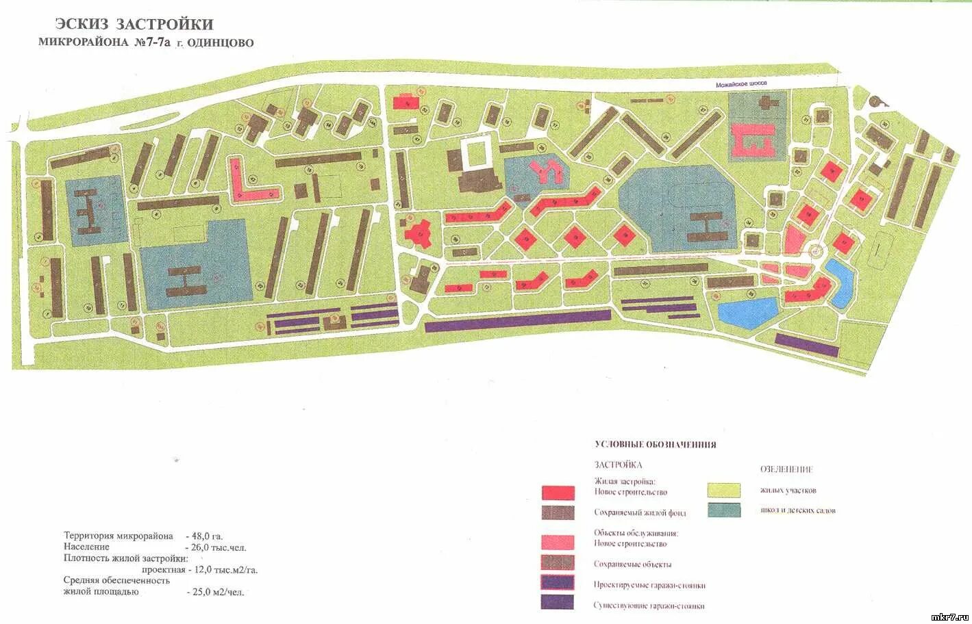Проект планировки территории одинцово Карта 7 микрорайона