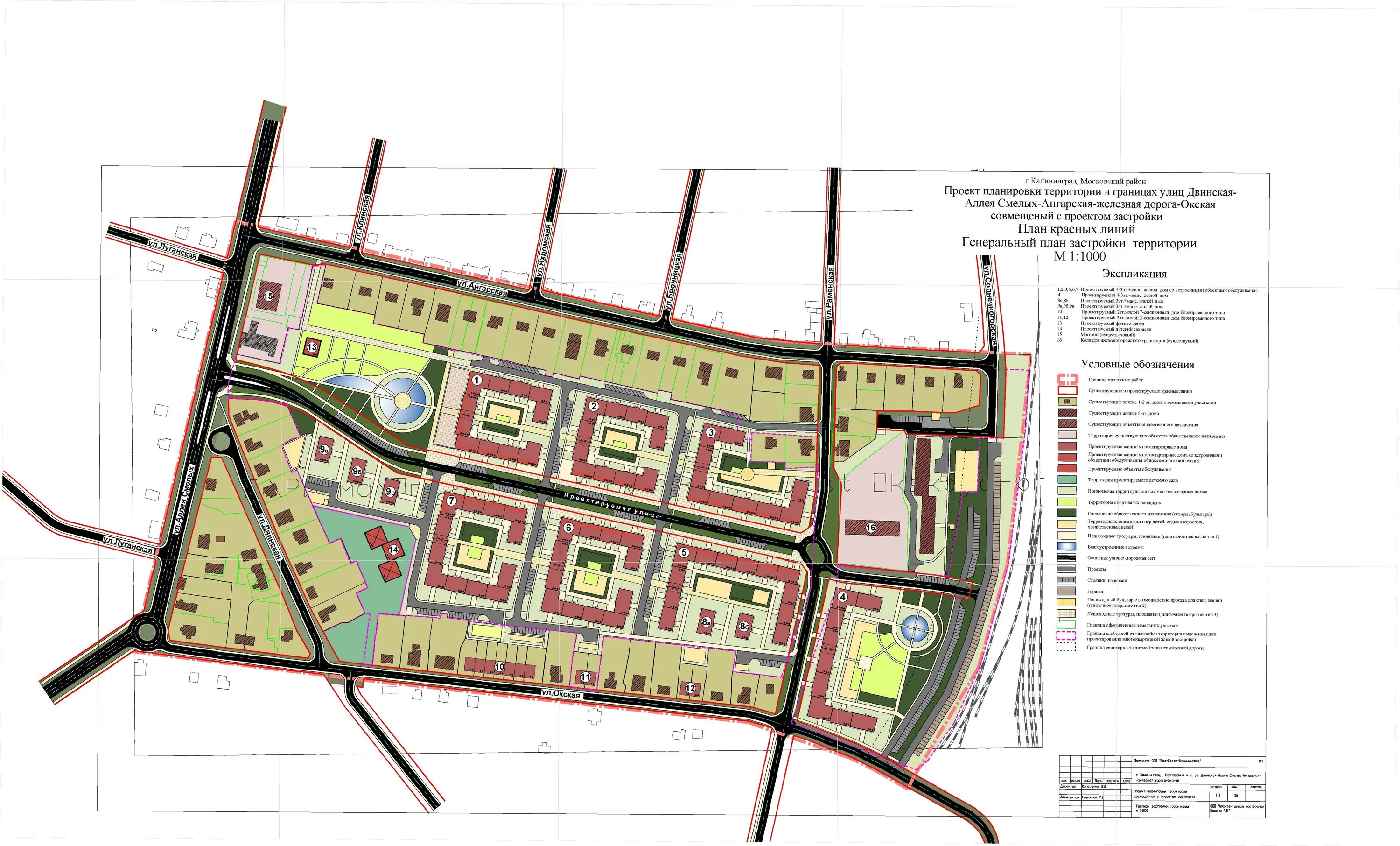 Проект планировки территории жилой застройки Администрация ГО "Город Калининград". Проект планировки