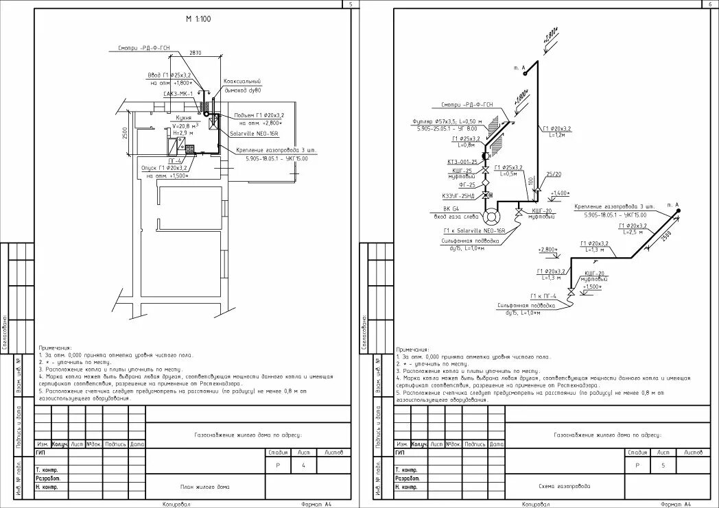 Проект подключения газа к частному дому образец Проект газ HeatProf.ru