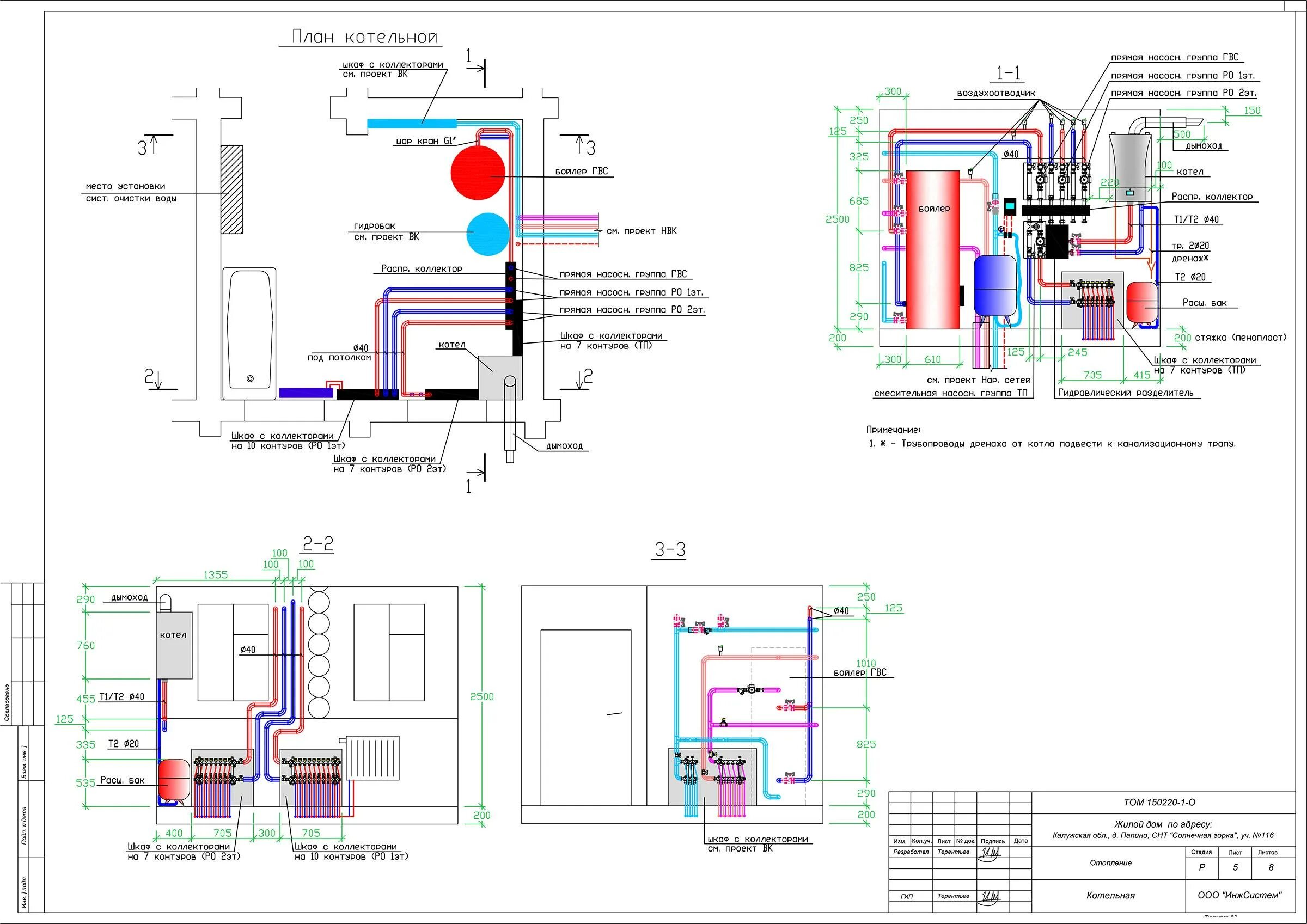 Проект подключения газового котла Проект установки котла