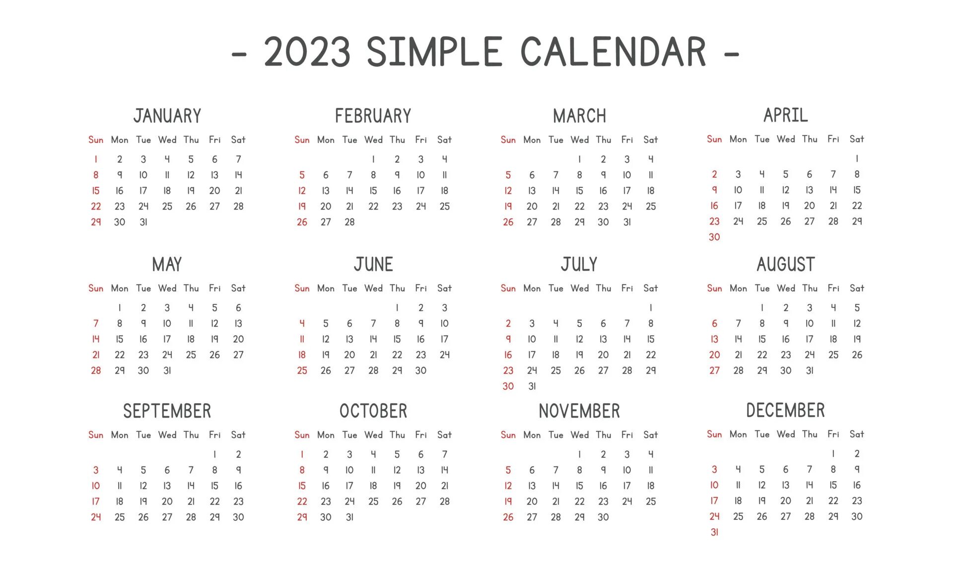 Проект производственного календаря на 2025 2023 calendar in simple style vector illustration. Simple classic monthly calend