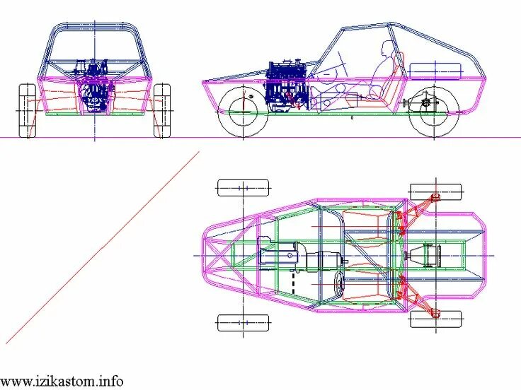 Проект самодельная Как самому сделать чертежи " Профессиональный сайт о багги Dune buggy, Go kart, 