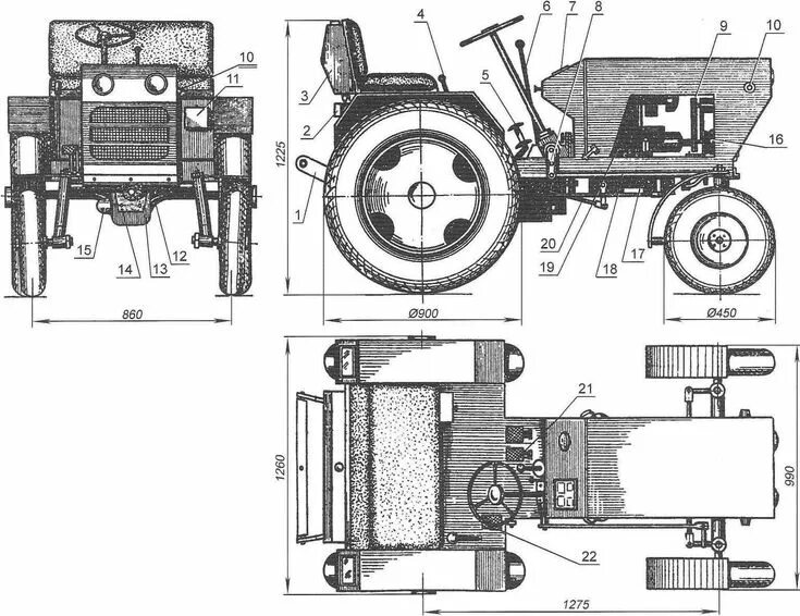 Проект самодельного минитрактора Рис. 1. Мини-трактор "Амурчонок" Graphic card, Electronic products, Rancho