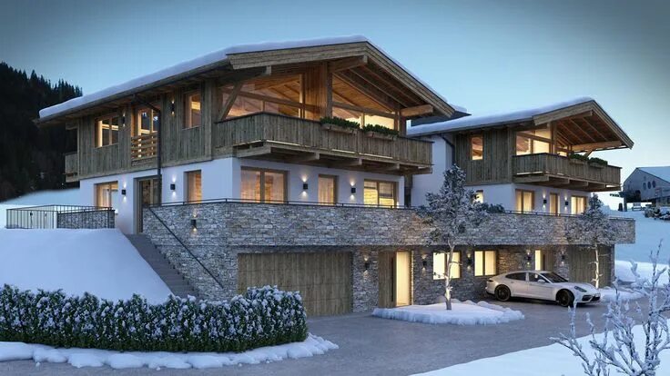 Проект шале фото Luxusimmobilien Kitzbühel STREIFZUG Media - Top-Objekte 2020 Chalet design, Alth