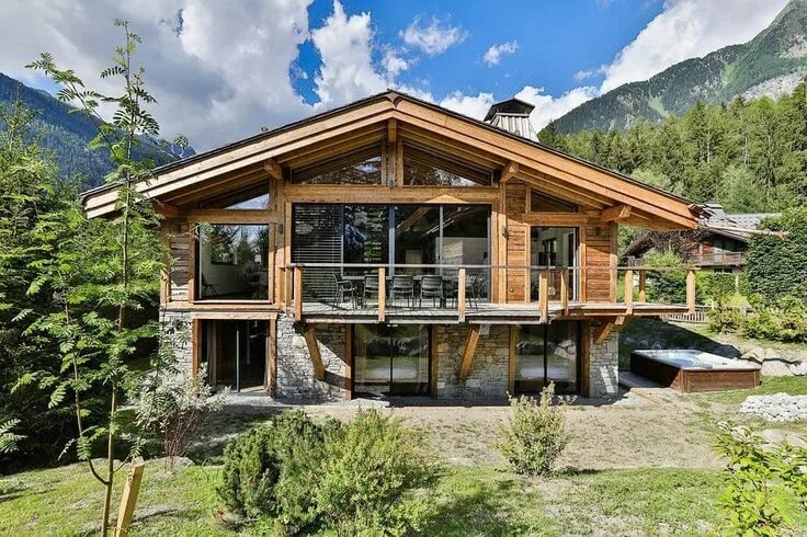 Проект шале фото Épinglé par UNITDOM sur дома Chalets en bois modernes, Chalet moderne, Chalet co