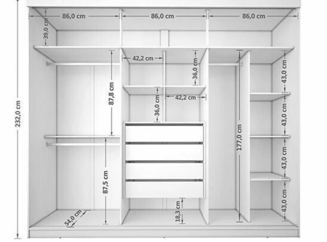 Проект шкафа в спальню фото Pin on organizadores Closet design layout, Closet design plans, Closet redesign