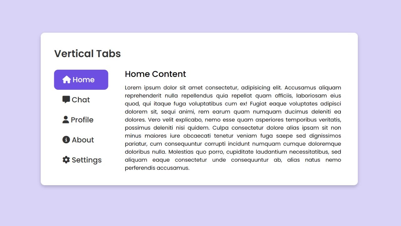 Проект связанный с дизайном Create Vertical Tab Design using HTML & CSS Only - YouTube