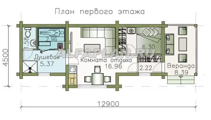 Проект узкой бани фото План 1 (прямой) Планировки, Дом, Домики