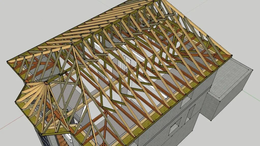 Проект вальмовой крыши фото Расчет вальмовой крыши - онлайн калькулятор с чертежами и фото + расчет стропиль