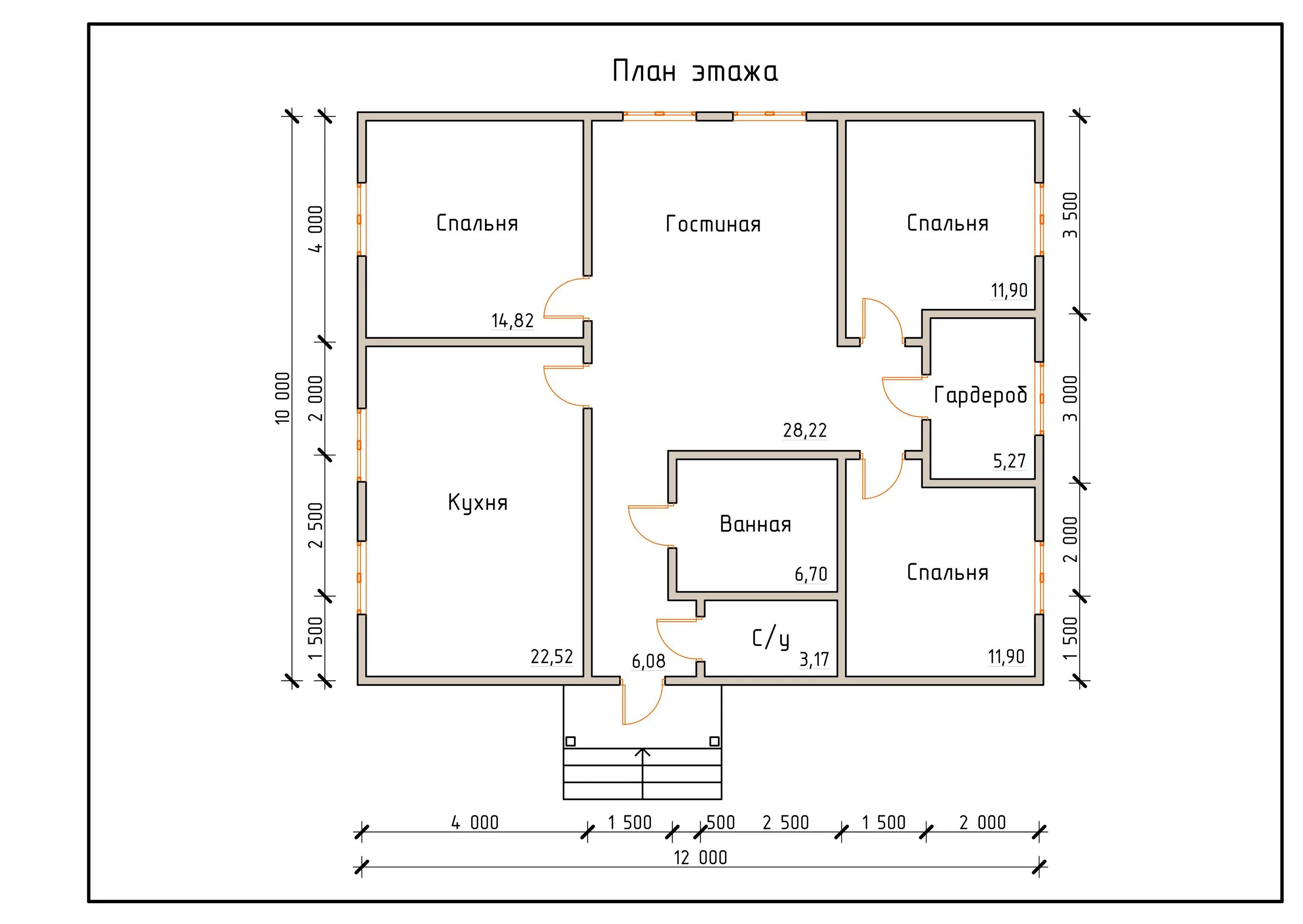 Проект каркасного дома 16х9 Ю-63-228