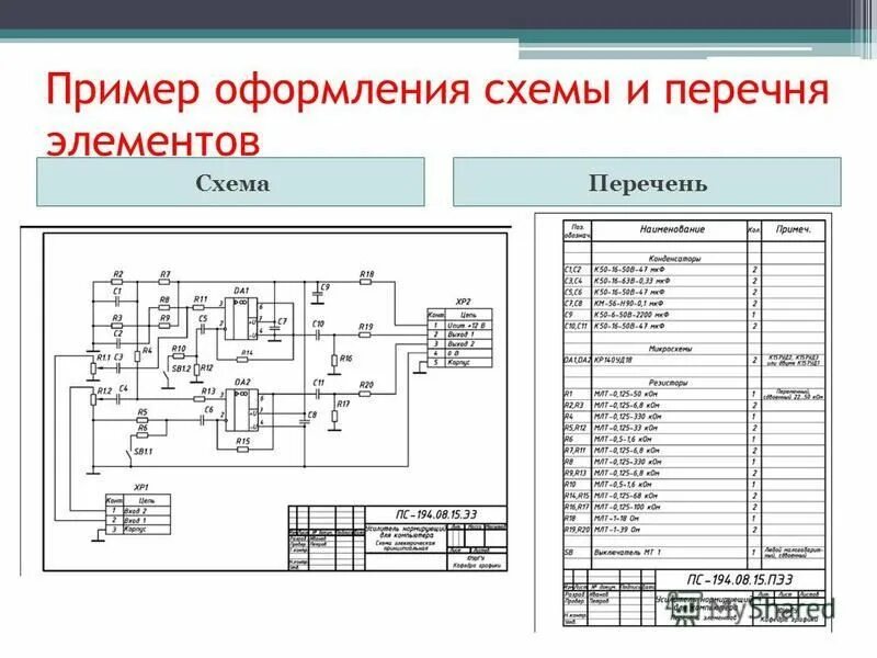 Проектирование электрической принципиальной схемы и перечня элементов Перечень элементов схемы электрической принципиальной фото HobbiArt.ru