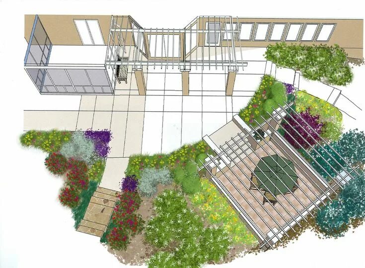 Проектирование ландшафтного дизайна Photoshop planted sketchup model Free landscape design, Garden design layout lan