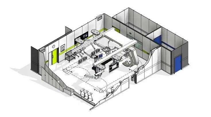 Проектирование оборудования и оснастки Ceiling-mounted imaging system - Getinge Planning Hospital floor plan, Hospital,