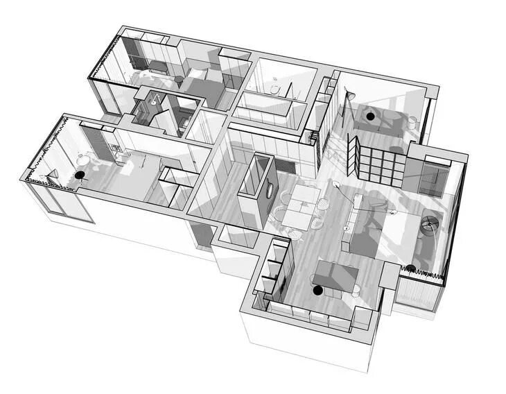 Проектирование планировки квартир Architecture For Life&#x2F; Архитектура&#x2F; Дизайн Bucharest, Dream house draw