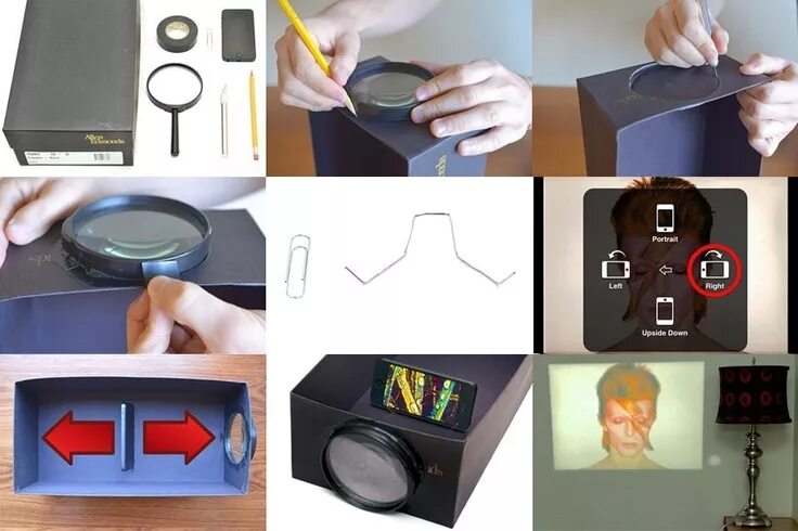 Проектор своими руками в домашних Good idea for iPhone!! Watch tv! Homemade projector, Smartphone projector, Shoe 