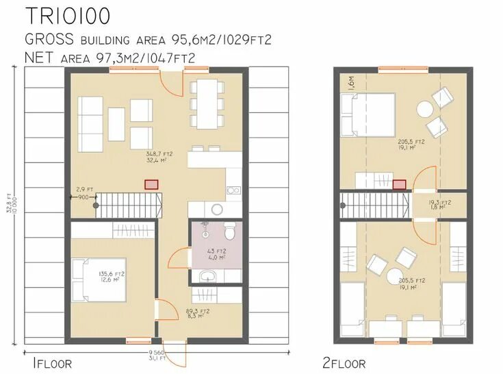 Проекты афрейм дома 6х8 с чертежами Trio Series Avrame A frame house kits, A frame house plans, A frame house
