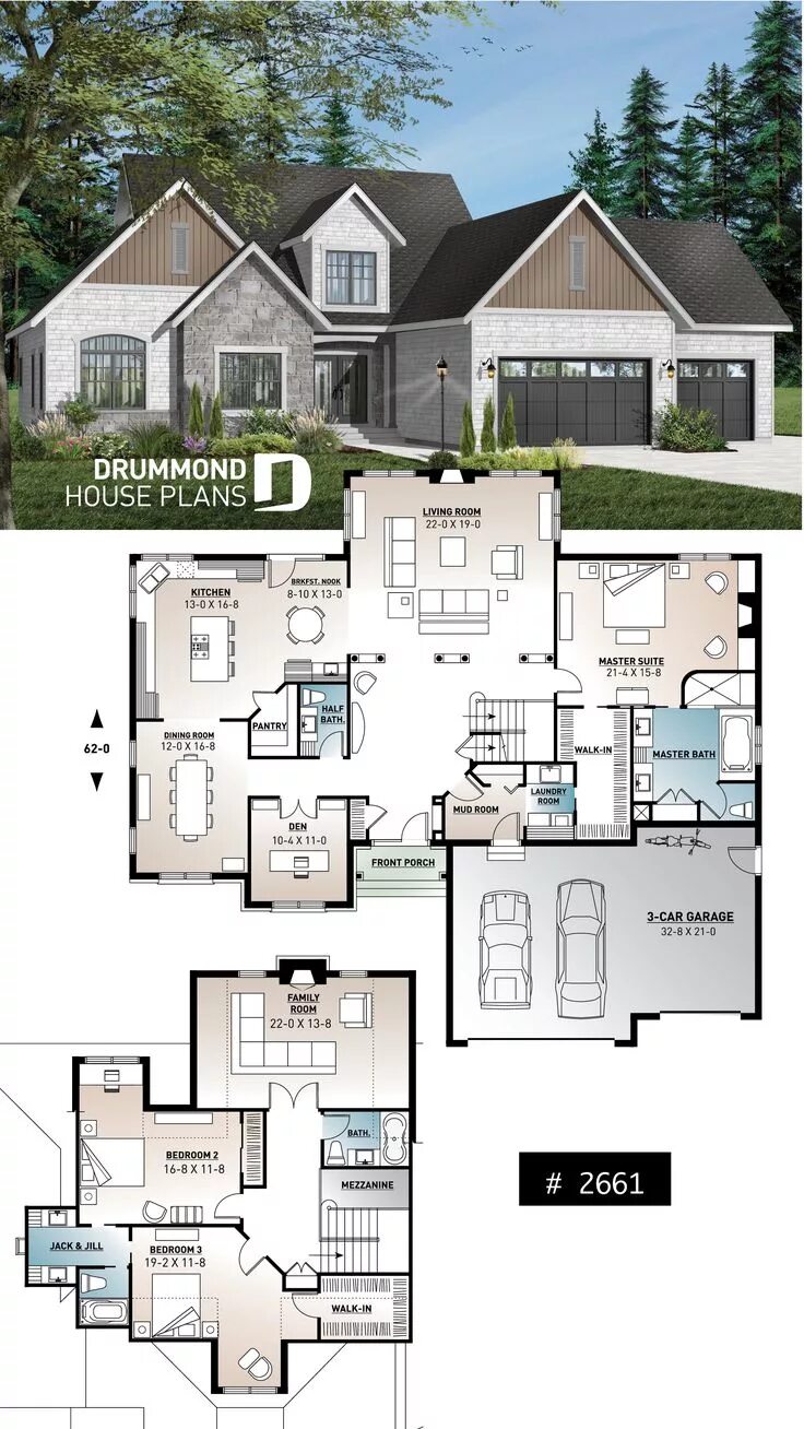 Проекты американских домов с планировками Pin on Craftsman & Northwest Home Designs