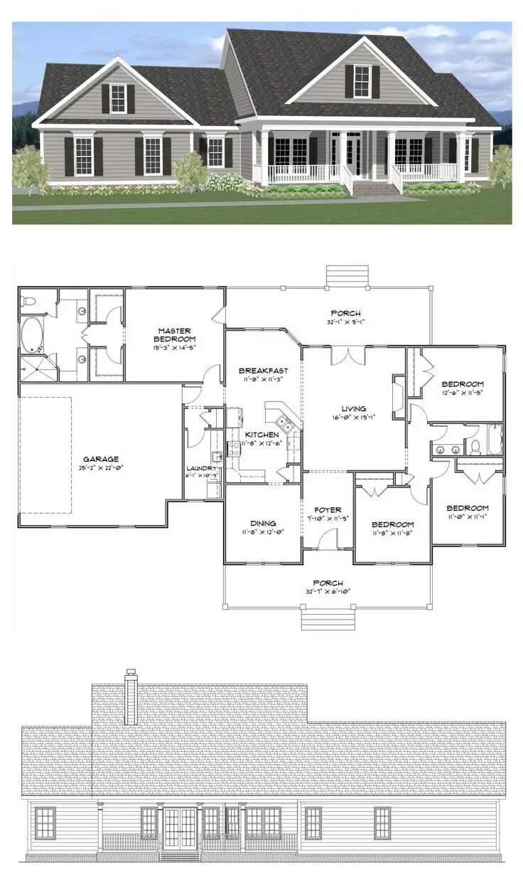 Проекты американских домов с планировками Pin on House Plans 2000-2800 sq ft