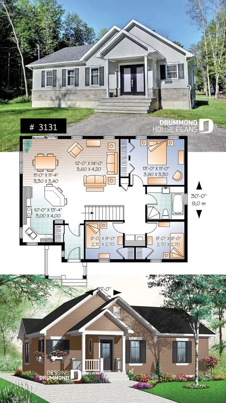 Проекты американских домов с планировками House Plans, Home Floor Plans, Garage Plans Affordable house plans, Bungalow hou