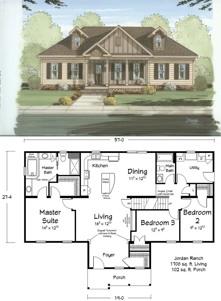 Проекты американских одноэтажных домов с планировками Designer Homes - a division of Ritz-Craft Corp - Mifflinburg, PA Ranch house pla