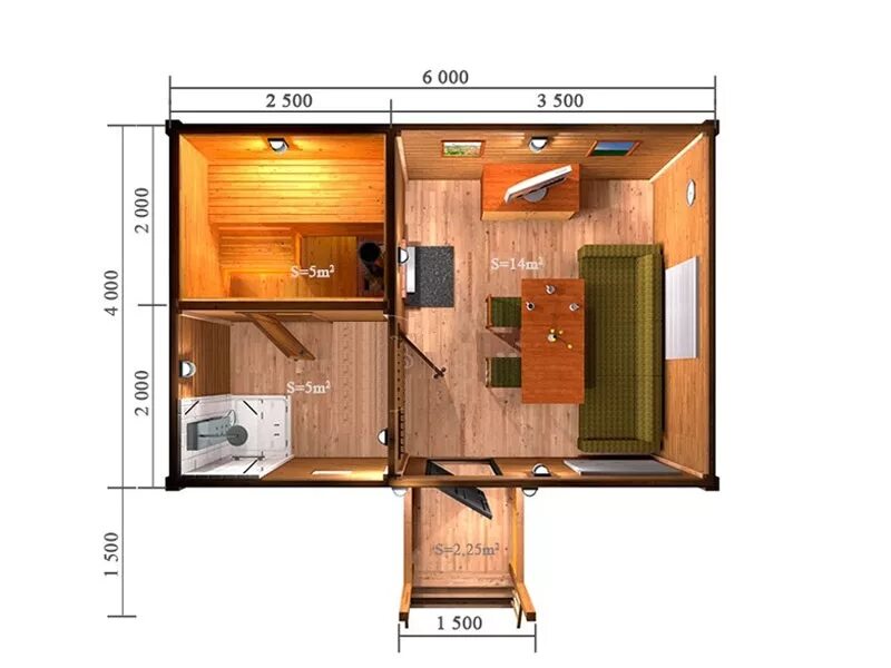 Проекты бань 4х4 фото Баня 6х4 фото - DelaDom.ru