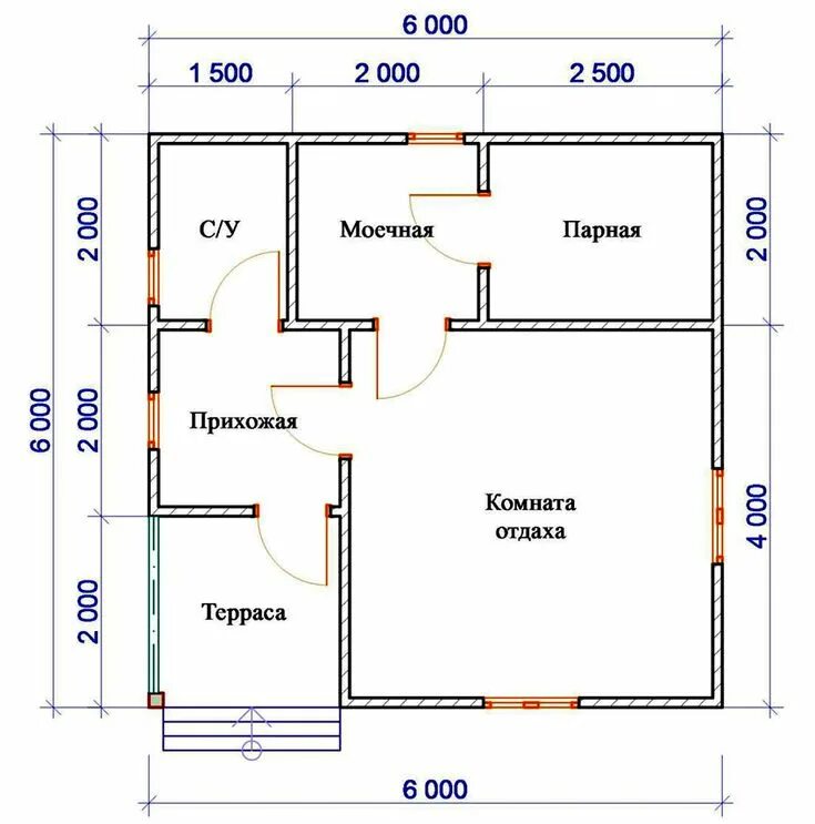 Проекты бань 6х4 из пеноблоков с планировкой Баня: планировка и потрясающие решения для компактных построек подробно, с фото