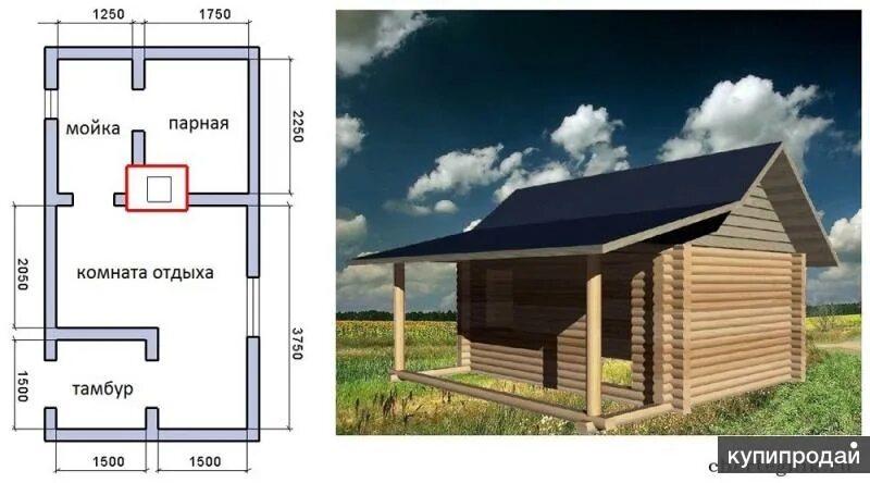 Проекты бань бесплатно чертежи и фото Баня в Челябинске