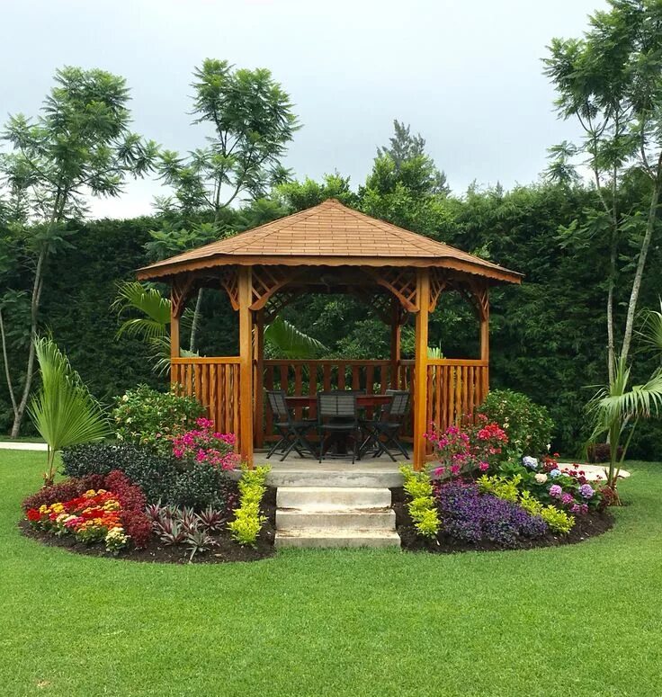 Проекты беседок на дачу фото Gazebo de madera / wooden Gazebo... Beautiful Garden gazebo, Backyard gazebo, Ba