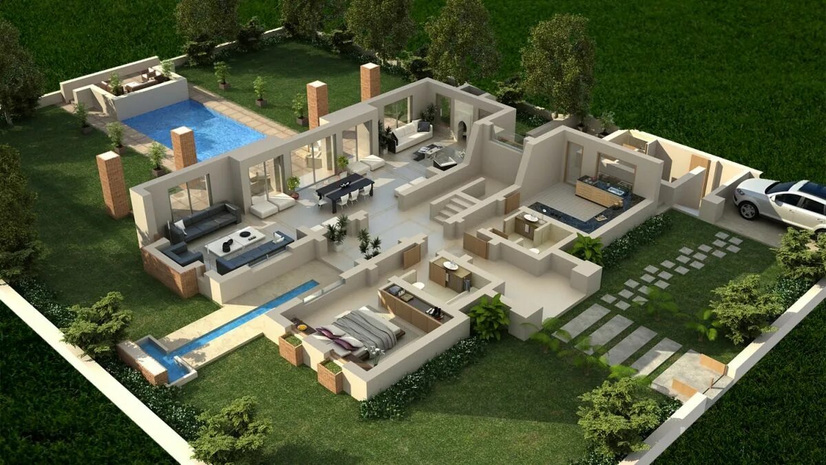 Проекты больших домов фото Homepage - Million 3D Sims house design, 3d house plans, House blueprints