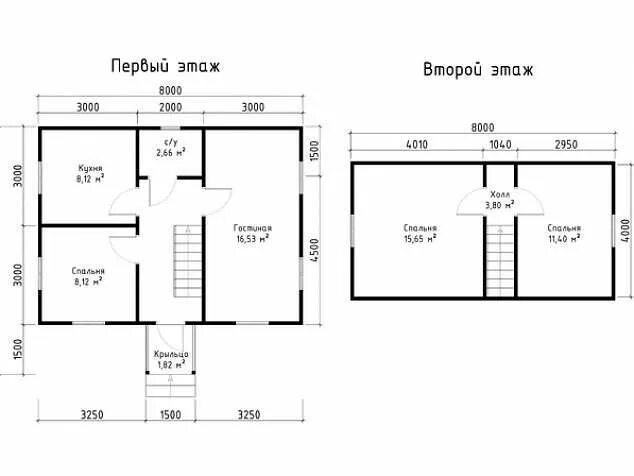 Проекты чертежами каркасных домов 6х8 Проект каркасного дома 6х8