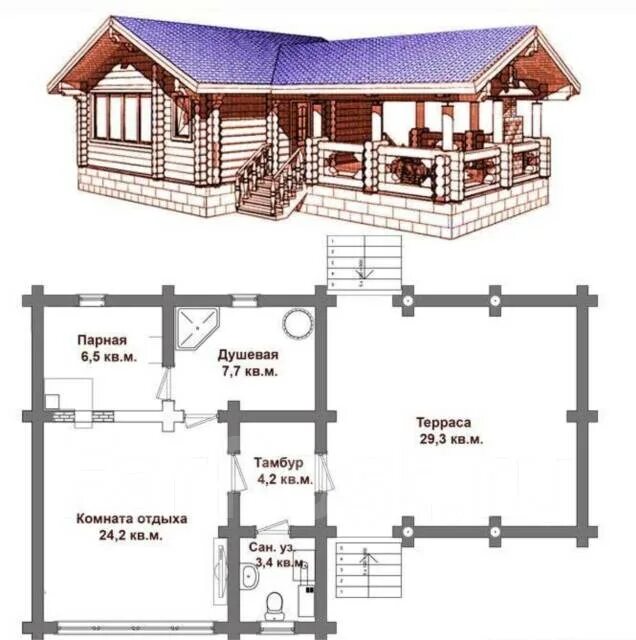 Проекты чертежи бани террасы Готовые проекты бань, банек, банных комплексов, беседок. Посмотрите во Владивост