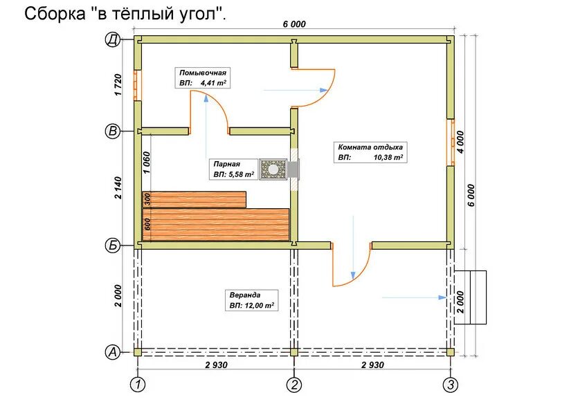 Проекты чертежи бани террасы Баня из бруса 4х6 с верандой под ключ Цена от 1160 т.р. Нижний Новгород Дзержинс