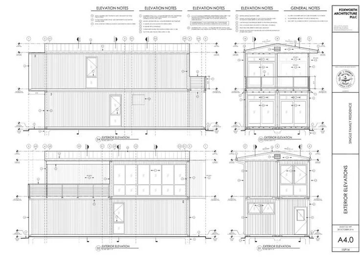 Проекты чертежи домов с морских контейнеров Foxworth Architecture - Container House 2 - Louisville, KY (CDs) Container house