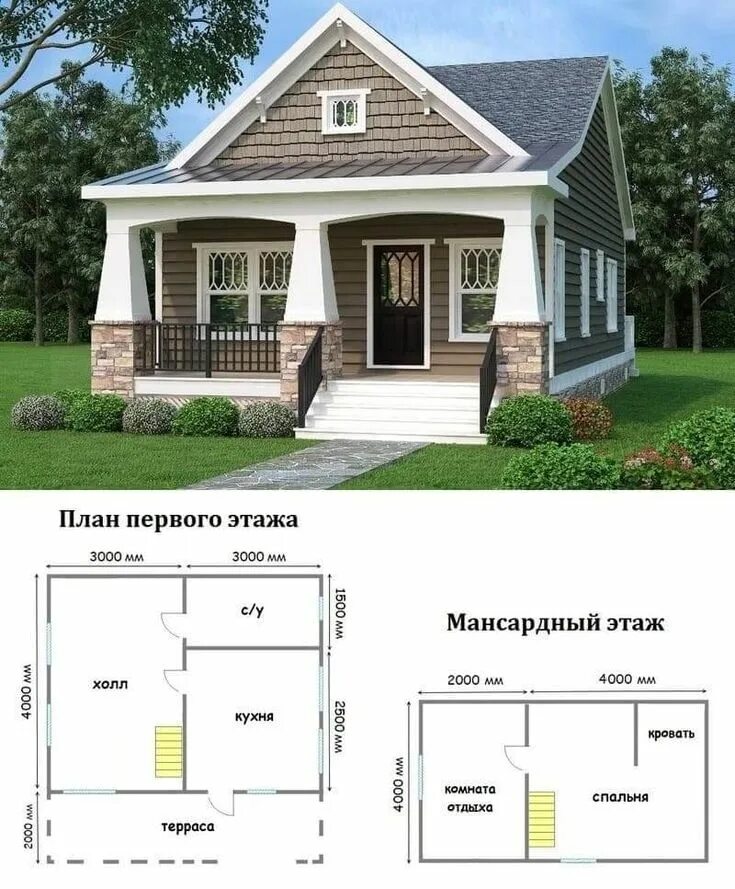 Проекты дачных домиков фото с планировкой Миниатюрный садовый домик 6 x 4 Домики, Архитектура домов, Летние домики