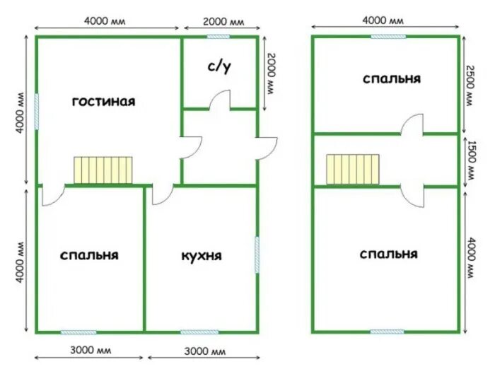 Проекты домов 6х8 с мансардой фото Проекты домов из пеноблоков с мансардой