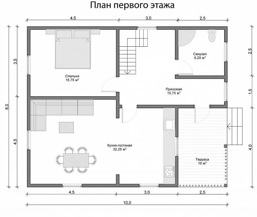 Проекты домов 8 10 бесплатно чертежи Планировка одноэтажного загородного дома: удачные варианты проектов, дизайн внут